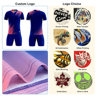 Ensemble de vêtements de football originaux en gros, maillot de foot personnalisé, respirant, à manches courtes, en polyester/coton, avec impression par transfert thermique