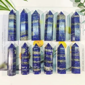 Lapis Lazuli Healing Wand Crystals Standing Tower For Chakra Balancing Spiritual And Home Decoration