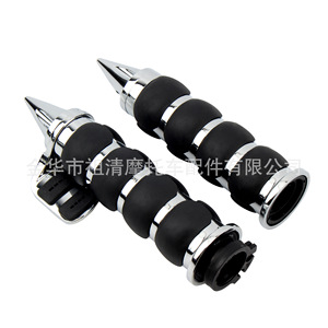 Puños de manillar de motocicleta Zuqing, empuñadura de acelerador puntiaguda de aleación de zinc, cromo negro para Harley Cruiser estilo retro - Product Image 4