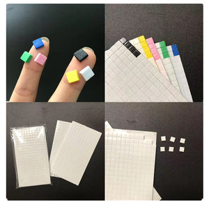 Petits carrés faits à la main de 3mm d'épaisseur multi couleurs 5 feuilles d'emballage feuille de mousse EVA adhésive double face - Product Image 3
