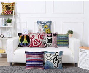 Kit de <span class=keywords><strong>crochet</strong></span> pour coussin DIY, broderie imprimée artisanale, ensemble de travaux d'aiguille au <span class=keywords><strong>crochet</strong></span> - Product Image 4