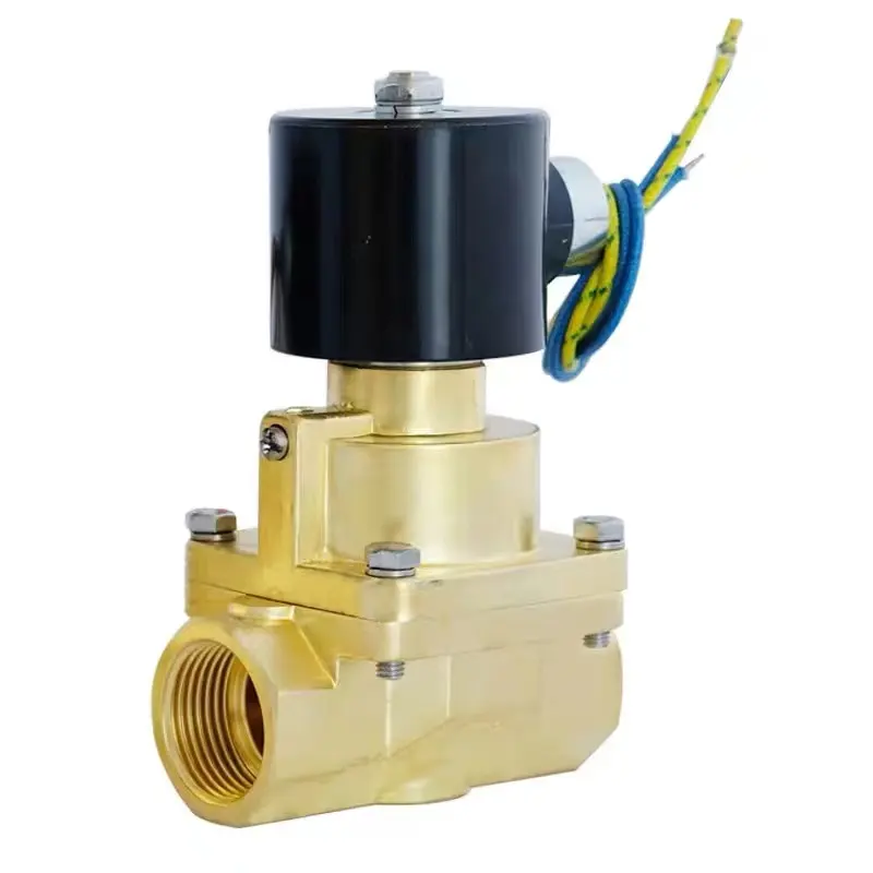 High temperature 180 degrees hot water steam pilot operated brass solenoid valve 220V 230V 240v 24vdc