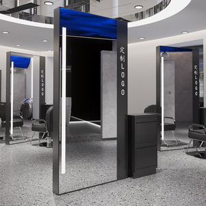 Estación <span class=keywords><strong>de</strong></span> espejo <span class=keywords><strong>de</strong></span> doble cara cuadrada decorativa sin marco para salón <span class=keywords><strong>de</strong></span> belleza, barbería - Product Image 4