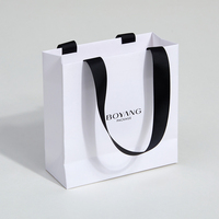 Bolsa de Papel Blanca para Joyería con Logotipo Personalizado al por Mayor de Boyang