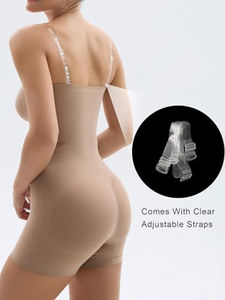 OEM ODM <span class=keywords><strong>SHAPERX</strong></span> Body-short sans bretelles pour femme, gainant ventre plat, sculptant le corps sans couture avec bretelles amovibles - Product Image 5