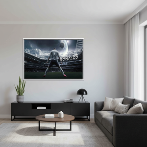 Cristiano Ronaldo <b>Canvas</b> Print: Personalized Sports Decor Artwork,WHITE <b>FRAMED</b> <b>CANVAS</b> - Product Image 3