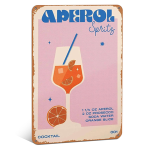 <span class=keywords><strong>Plaque</strong></span> en métal rétro Aperol Spritz, <span class=keywords><strong>plaque</strong></span> murale avec recette de <span class=keywords><strong>cocktail</strong></span>, décoration de bar et de maison, cadeau pour les amateurs de cocktails - Product Image 3