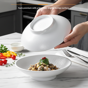 Xiangyuanmei Eco-Friendly Durable Plastic <b>Tableware</b> Large Bowl Commercial High-end Restaurant Hotel Cold Dish Side Dish - Product Image 2