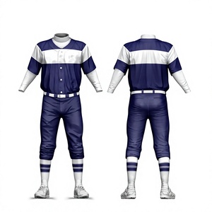 LONG MISSION INDUSTRY Uniforme de baseball personnalisé pour homme, maillot et pantalon vert marine respirant 100% polyester, taille adulte 10, sérigraphie - Product Image 6