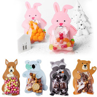 Sac à bonbons Koala 25 pièces, emballage de bonbons, ours Animal mignon lapin Koala, fête d'anniversaire, cookies de mariage, avec cartes de vœux