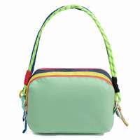 Mini sac à main étanche en nylon avec fermeture éclair, style ethnique, pochette cosmétique Dopamine, petit sac de rangement portable pour voyage