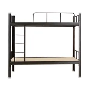 Verstelbaar Enkel Of Dubbel Metalen Platform Tweelaags Loft Bed Frame Met Veiligheidsbescherming Ladder