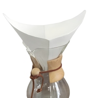 İnce Filtrasyon Teknolojisiyle Kahve Tortusunu Ayıran Önceden Katlanmış Chemex Tarzı Barista Demleme İçin Dökme Kahve Filtresi
