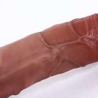 Dildo réaliste de 6,1 pouces de long avec boules d'aspiration, en TPE, étanche, pour la masturbation féminine