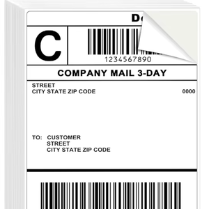4x6 Inch Thermal Shipping <b>Labels</b> BPA Free Fanfold Direct Thermal Address <b>Labels</b> Water Oil Scratch Resistant for Logistics - Product Image 1