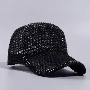 Wholesale Shining Diamond Sports <b>Cap</b> <b>Women</b> Bling Mesh Rhinestone Baseball <b>Caps</b> <b>Women</b> Stylish <b>Caps</b> - Product Image 3
