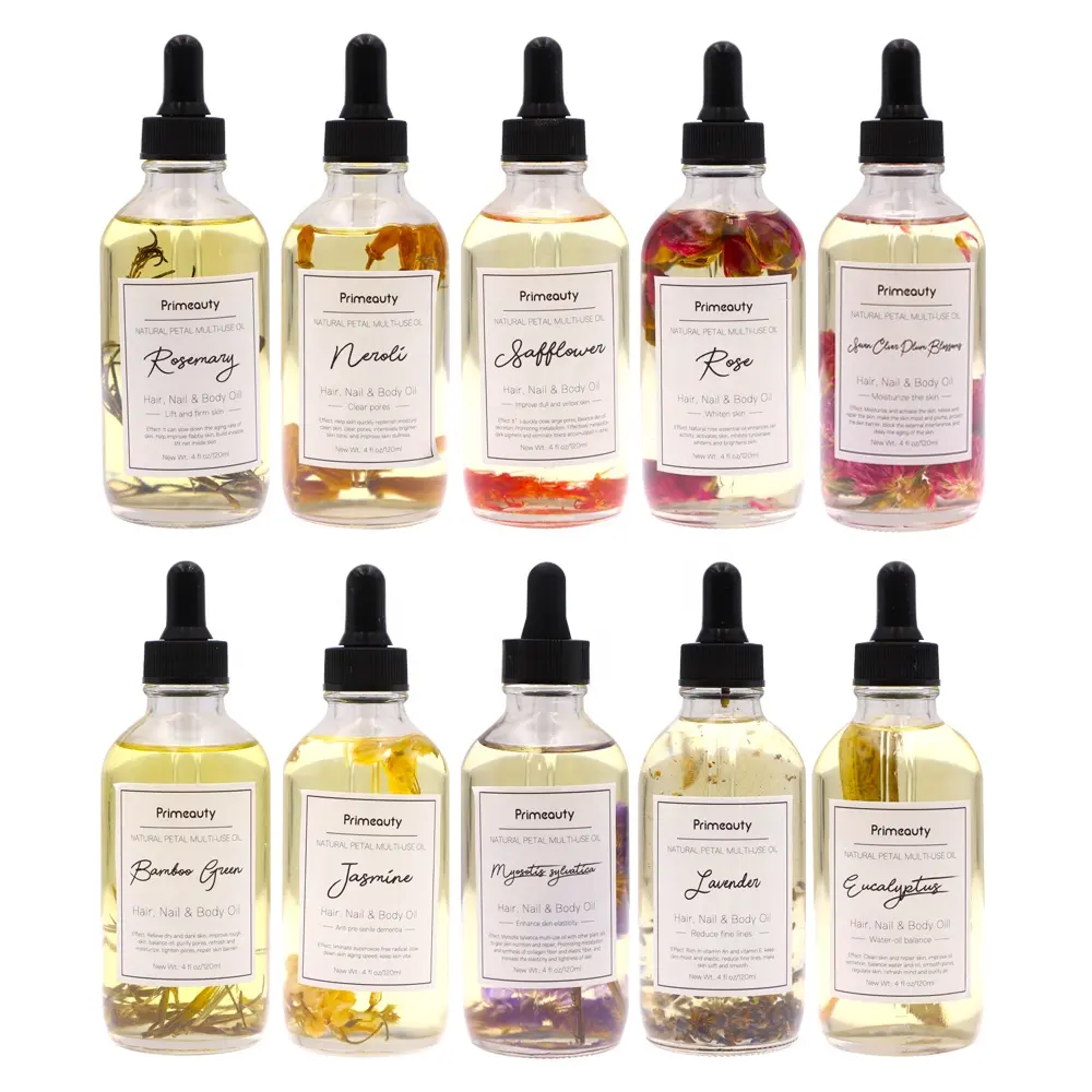 Hot Sale Natural Multi-Use Oil Face Body Hair Skin Care Spa Massage Rosemary Neroli Eucalyptus Lavender Rose Oil
