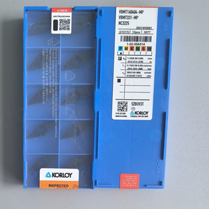 VBMT160404-MP Korloys OEM Lame d'outil de tournage CNC NC3225 en carbure de tungstène YG avec revêtement PVD/CVD/Cermét 40-60HRC pour acier sur tour CNC - Product Image 6
