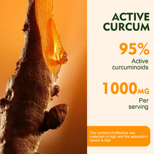 OEM/ODM Özelleştirilebilir Kurkumin Kapsülleri 6'sı 1 Arada Saf Zerdeçal Kurkumin 1000mg Kompleksi Erkekler ve Kadınlar İçin Eklem Desteği 60 Kapsül - Product Image 5