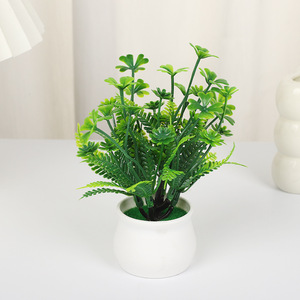 Mini Bonsai Artificiale di Foglie di Aloe, Pianta Decorativa in Plastica per Casa e Ufficio, Ornamento da Scrivania per Natale, Ringraziamento, <span class=keywords><strong>Festa</strong></span> <span class=keywords><strong>della</strong></span> <span class=keywords><strong>Mamma</strong></span> - Product Image 4