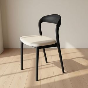 Silla de Comedor Moderna de Madera con Respaldo de Estilo Simple para Cafetería, Hogar, Restaurante, Apartamento - Product Image 2