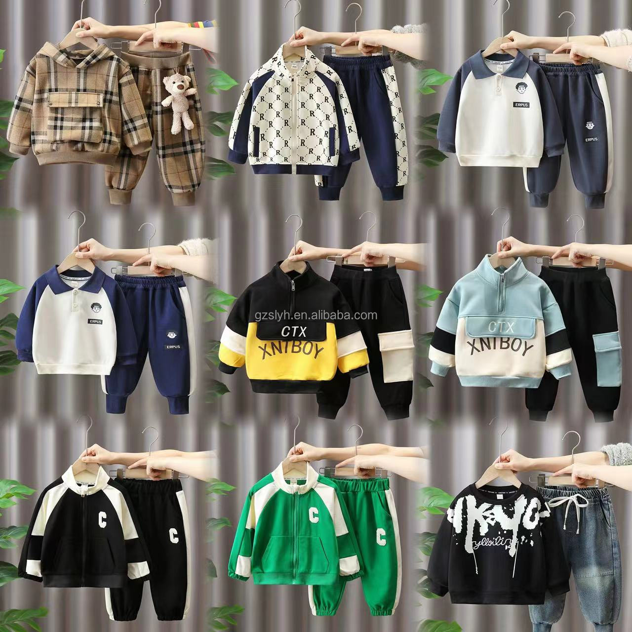 Wholesale 100% Cotton Boy's Spring Fashion Handsome Children's Two-piece Sportswear Children's Baby Including Clothing Gifts