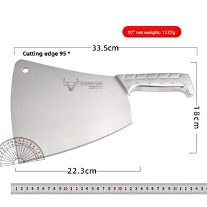 Cuchillo de Cocina de Metal Resistente para Cortar <span class=keywords><strong>Huesos</strong></span> Grandes de Res, para Uso Doméstico y Hotelero, Pulido y con Funda - Product Image 2