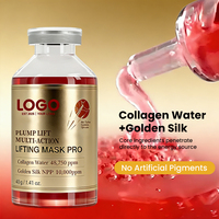 Masque hydratant au collagène GUOCUI BIO TECH 48,750ppm, soie dorée, effet tenseur instantané, effet liftant multi-actions pour le visage