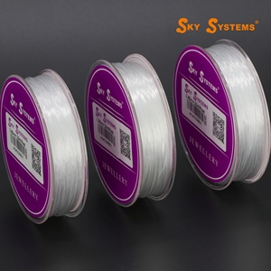 SKY CNC 0,6 & 0,85 mm Schmuckkordel Elastische Schnur Schmuckzubehör Armband- und Halskettenmaterial Transparente Farbe - Product Image 6
