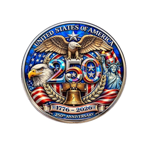 Moneta Commemorativa 250° Anniversario dell'<span class=keywords><strong>Aquila</strong></span> Calva Dipinta, Regalo Aziendale, Souvenir, Artigianato in Metallo, Moneta da Collezione - Product Image 1