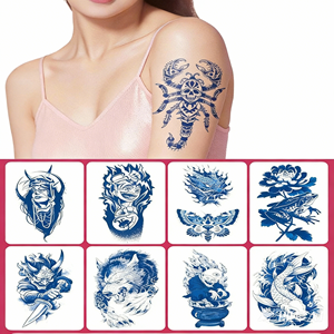 Nuevo Tatuaje Temporal de Hierbas con Impresión por Transferencia de Agua, Impermeable, de Larga Duración, con Formas Geométricas, Tatuaje Corporal Temporal de Plantas Naturales - Product Image 1