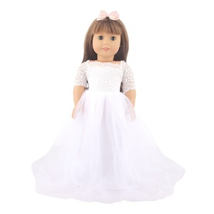 Robe de mariée blanche Pure <span class=keywords><strong>18</strong></span> pouces pour fille et <span class=keywords><strong>costume</strong></span> de <span class=keywords><strong>mariage</strong></span> pour garçon, Offre Spéciale - Product Image 2