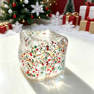 Wholesale 2026 Best Selling Christmas Holiday Party Squishy Cube Toys Gifts for Kids Snowball Christmas Squishy - Product Image 3