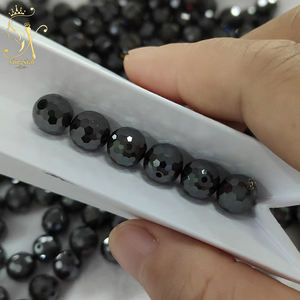 Perle Sintetiche a Prezzo all'Ingrosso, Diamanti Creati in Laboratorio, Perle Sfaccettate Nere Tipo <span class=keywords><strong>Rosario</strong></span>, Perle di Moissanite Sfuse - Product Image 2