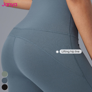 Janya snellente misura comoda <span class=keywords><strong>vita</strong></span> alta Flare Gym <span class=keywords><strong>pantaloni</strong></span> Fitness Nude Feel sport femminile Leggings Yoga <span class=keywords><strong>con</strong></span> cintura pieghevole - Product Image 5