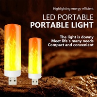 Mini lampe LED USB effet flamme pour la maison, la fête, le jardin, le Camping, la décoration d'halloween et de noël