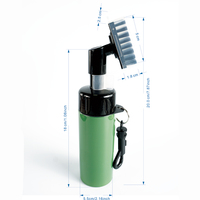 Bouteille d'eau en plastique Clip de ceinture rétractable Portable Golf Club Scrubber Deep Groove Cleaning 2-in-1 Cleaner Brush