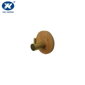 Ganchos de <span class=keywords><strong>Pared</strong></span> Autoadhesivos Resistentes de Bambú y Acero Inoxidable para Toallas y Abrigos, para Entrada, Hotel, Gimnasio, Baño - Product Image 4