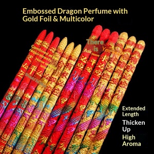Incienso de Buda Dragón de Alivio, Personajes Religiosos Altos, Personajes del Dios de la Riqueza, Incienso Dorado Alargado y Engrosado de Cinco Colores - Product Image 2