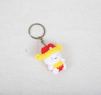 Mini Fudge God Wealth fait main, adorable ours en peluche rubis, poupée de dessin animé tricotée en fil, décoration suspendue, rembourrage en coton PP, style QQ pour fête