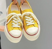 Espadrilles rétro à plateforme en toile à lacets, semelle épaisse, rehaussantes, respirantes, baskets décontractées pour femmes