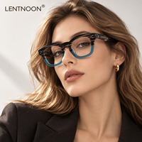 Montures de lunettes rondes vintage en acétate épais avec logo personnalisé, fabriquées à la main, pour verres optiques sur ordonnance, avec rivets à trois points, prêtes à être expédiées