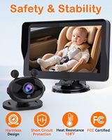 Caméra de sécurité pour bébé de 7 pouces pour les voyages en famille, écran LCD haute clarté pour surveiller les enfants à l'arrière de la voiture