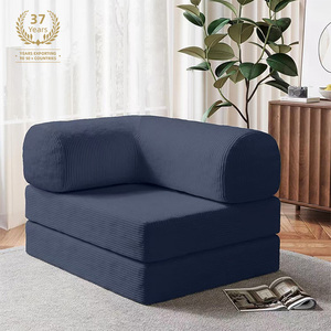 Canapé-lit modulaire convertible en forme de L <span class=keywords><strong>avec</strong></span> accoudoirs en éponge compressée, canapé-lit moderne pour salon, appartement, chambre à coucher, hôtel - Product Image 1