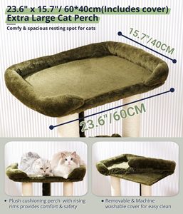 Torre para Gatos Pequeña y Estable Starmon, Poste Rascador para Gatos con Hamaca - Product Image 2