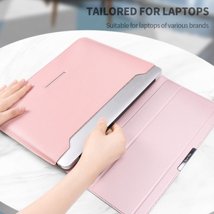 Alfombrillas de ratón personalizadas, bolsa para portátil, bolsa para portátil con soporte, bolsa de cuero para portátil para <span class=keywords><strong>MacBook</strong></span> <span class=keywords><strong>Air</strong></span> M1 m2 con soporte y accesorios - Product Image 3