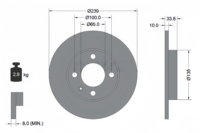 Vordere Bremsscheibe VW POLO 94-99 SEAT AROSA 1997-2004 OE 6N0615301 Massives Grauguss-Bremsrad 9,9mm Dick Ersatzteil