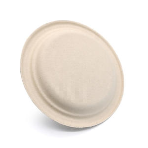 Assiettes jetables pour fêtes, couverts en papier, assiettes en bagasse, vaisselle compostable personnalisée, assiettes jetables pour mariages - Product Image 2
