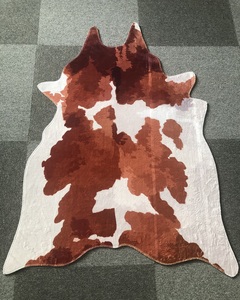 Bán buôn Tùy chỉnh hình dạng da động vật giả lông bò 3D in da bò thảm - Product Image 5