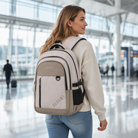 Sac à dos de voyage unisexe HAIBOWY pour courts séjours, en polyester, imperméable, grande capacité, décontracté, pour hommes, femmes et étudiants